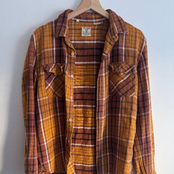 Levi’s Vintage Clothing LVC Plaid Check Flannel Shirt - Small - Picture 3 of 10